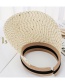 Fashion Red Bright Line Woven Empty Straw Hat