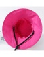 Fashion Pink Printed Double-sided Pleated Collapsible Basin Cap