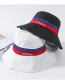 Fashion White Color Matching Letters Fisherman Hat