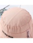 Fashion Khaki Cotton Cloth Embroidery Letter Double-sided Basin Cap