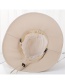 Fashion Navy Tethered Wooden Buckle Foldable Fisherman Hat