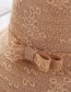Fashion Light Brown Lace Bow With Large Straw Hat