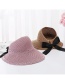 Fashion Pink Bow Knit Empty Top Visor