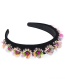 Fashion Color Flower Crystal Sequin Film Wide-brimmed Headband