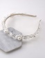 Fashion White Beaded Crystal Pearl Headband