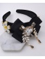 Fashion Black Bow Crystal Headband