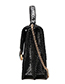 Fashion Contrast Black Snakeskin Pattern Bag