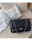 Fashion Black Grids Pattern Bag