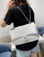 Fashion White Grids Pattern Bag