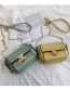 Fashion Green Rivet Lock Single Shoulder Messenger Bag