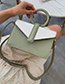 Fashion White Contrast Color Stitching Ring Shoulder Bag Shoulder Bag