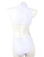 Fashion White Zipper Openwork One-piece Swimsuit