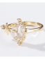 Fashion Gold Plated Gold-plated Starburst Zircon Ring
