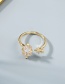 Fashion Gold Plated Gold-plated Starburst Zircon Ring
