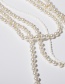 Fashion White Multi-layer Tassel Pearl Rice Beads Necklace