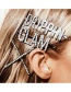 Fashion Cross Alloy Diamond Letter Hairpin