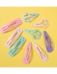 Fashion Drop-shaped Color Alloy Spray Paint Geometry Hair Clip