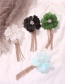 Fashion Black Resin Flower Alloy Studded Tassel Earrings