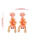 Fashion Orange Beaded Lobster Earrings