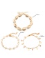 Fashion Gold Diamond Alloy Star Woven Shell Multi-layered Anklet