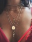Fashion Silver Cross Rose 5 Layer Necklace