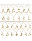Fashion E Gold Letter Natural Pearl Multi-layer Necklace