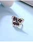 Fashion Butterfly Butterfly Drop Glazed Diamond Ring