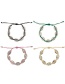 Fashion Khaki Line + Small Color Mixing Alloy Shell Weave Bracelet