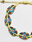 Fashion Colored Grid Alloy Shell Weave Bracelet