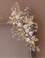Fashion Gold Leaf Pearl-studded Hair Clip Set