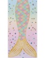 Fashion Light Purple Fish Square Microfiber Mermaid Beach Towel