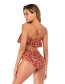 Fashion Red Ruffled One-piece Swimsuit