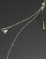 Fashion Gold Non-slip Metal Triangle Glasses Chain