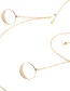 Fashion Gold Non-slip Metal Geometric Round Glasses Chain