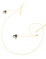 Fashion Gold Non-slip Metal Black Cat Glasses Chain