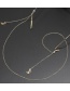 Fashion Gold Non-slip Metal Stitching Moon Glasses Chain