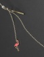 Fashion Gold Non-slip Metal Flamingo Glasses Chain