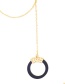 Fashion Gold Non-slip Metal Wood Black Round Glasses Chain