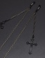 Fashion Black Hanging Neck Cross Chain Glasses Chain