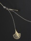 Fashion Gold Non-slip Metal Fan-shaped Leaf Glasses Chain