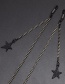 Fashion Black Hanging Neck Irregular Star Chain Glasses Chain