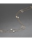 Fashion Gold Pearl Peach Heart Diamond Sweater Chain Glasses Chain Two