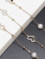 Fashion Gold Pearl Peach Heart Diamond Sweater Chain Glasses Chain Two