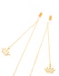 Fashion Gold Non-slip Metal Princess Crown Glasses Chain