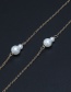 Fashion Silver Large And Bright Pearl Glasses Chain