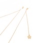 Fashion Gold Non-slip Metal Five-star Zircon Glasses Chain