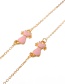 Fashion Gold Non-slip Metal Pink Cute Cat Glasses Chain
