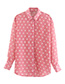 Fashion Pink Polka Dot Shirt