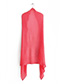 Fashion Rose Red Solid Pleated Silk Scarf Shawl