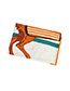 Fashion Orange Horse Printed Silk Scarf Sunscreen Shawl